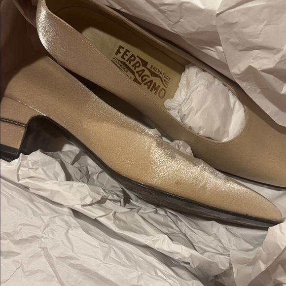 Salvatore Ferragamo Silk pumps with crystals in heels- stunning for a bride! - Picture 13 of 13